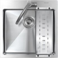 Мойка MELANA ProfLine R5050H 3,0/200 САТИН врезная квадратная в комплекте с коландером