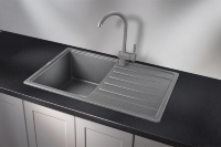 Мойка для кухни Granula Standart 7602 графит, 76х50 см, прямоугольная