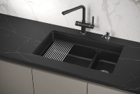 Мойка для кухни Granula Kitchen Space 7304U шварц, 73х45,5 см, прямоугольная