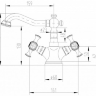 Смеситель для умывальника Zorg Antic A 7009U-BR бронза