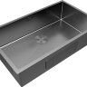 Мойка кухонная Paulmark Next 74 Uni PM217444-GM из нержавеющей стали, вороненая сталь