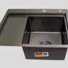 Мойка кухонная Hoffger HFG-5848B-R BLACK (Чаша справа)