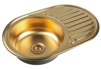 Врезная кухонная мойка ZorG SZR-7750 BRONZE бронза