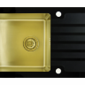Кухонная мойка SEAMAN ECO Glass SMG-780B PVD Gold черное стекло