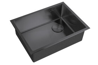 Кухонная мойка ZORG LUX 5844 GRAFIT с накладкой