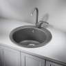 Мойка для кухни Granula 4801 графит, D48 см, круглая