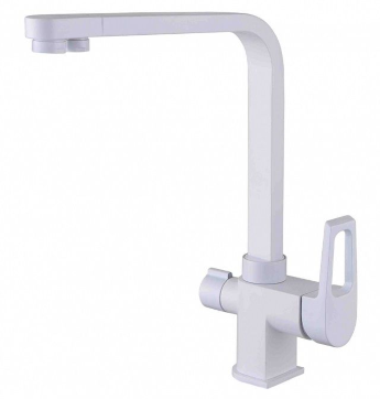 Смеситель для кухонной мойки ZORG Sanitary ZR 334 YF-WHITE белый