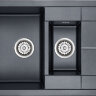 Мойка кухонная Paulmark Flugen 60/1.5 PM237850-BLM из искусственного камня IT-Granit, черный металлик