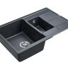 Мойка кухонная Paulmark Flugen 60/1.5 PM237850-BLM из искусственного камня IT-Granit, черный металлик
