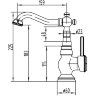 Смеситель для раковины Zorg Antic A 309U-BR БРОНЗА