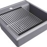 Комплект мойка кухонная Paulmark Stepia 50 из искусственного камня с ролл-матом Step PM115051-GRM+R375-BS, серый металлик