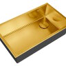 Кухонная мойка ZORG LUX 7444 BRONZE с накладкой
