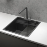 Мойка для кухни Granula Kitchen Space 5051 черный матовый, 50х51 см, квадратная