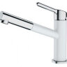 Смеситель с поворотным изливом и выдвижным шлангом Franke Orbit Pull-Out, Белый