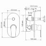 Смеситель WasserKRAFT Dill 6161 для ванны скрытого монтажа