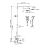 WasserKRAFT A299.255.130.BM Thermo Душевая система с термостатическим смесителем