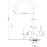 Смеситель Юкинокс UM2194 уголь