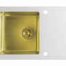 Кухонная мойка SEAMAN ECO Glass SMG-780W PVD Gold белое стекло