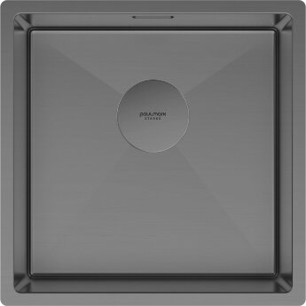 Мойка кухонная Paulmark Next 44 Uni PM214444-GM из нержавеющей стали, вороненая сталь