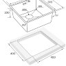 Мойка кухонная Paulmark Gerberg 44 Uni PM254444-BG из нержавеющей стали, брашированное золото