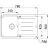 Мойка Franke Pebel PBG 611 Fragranite, цвет Бежевый, арт. 114.0284.534