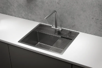 Мойка для кухни Granula Kitchen Space 6051 сталь сатин, 60х51 см, прямоугольная