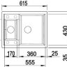 Врезная кухонная мойка  Blanco Metra 6 антрацит