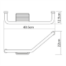 Поручень для ванны с мыльницей левый WasserKRAFT K-1077 Left