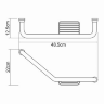 Поручень для ванны с мыльницей правый WasserKRAFT K-1077 Right