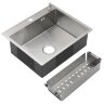 Мойка  MELANA ProfLine R6050H 3,0/200 САТИН врезная прямоугольная в комплекте с дозатором и коландер