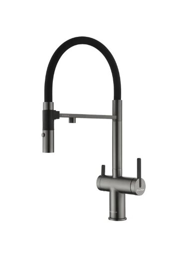 Смеситель для кухни Paulmark Gravity Gr213888-BS нержавеющая сталь