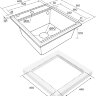 Комплект мойка кухонная Paulmark Stepia 45 из искусственного камня с ролл-матом Step PM114651-GRS+R375-BS, серый дым