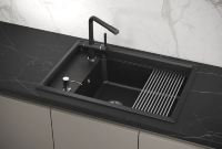 Мойка для кухни Granula Kitchen Space 7305 шварц, 73х51 см, прямоугольная