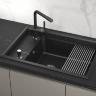 Мойка для кухни Granula Kitchen Space 7305 шварц, 73х51 см, прямоугольная