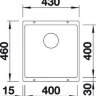 Кухонная мойка Blanco Subline 400-U вулкан серый 527349