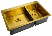 Врезная кухонная мойка ZorG ZL R 780-2-510-L Bronze