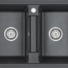 Мойка кухонная Paulmark Tandem 80/2 PM238150-BL из искусственного камня IT-Granit, черный