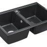 Мойка кухонная Paulmark Tandem 80/2 PM238150-BL из искусственного камня IT-Granit, черный