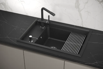 Мойка для кухни Granula Kitchen Space 7305 черный, 73х51 см, прямоугольная