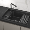 Мойка для кухни Granula Kitchen Space 7305 черный, 73х51 см, прямоугольная