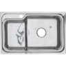 Кухонная мойка Melana 7245 R N, врезная прямоугольная с корзиной с сифоном 0,8/180