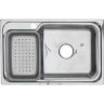 Кухонная мойка Melana 7245 R N, врезная прямоугольная с корзиной с сифоном 0,8/180