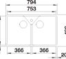 Кухонная мойка Blanco Villae Farmhouse Double белый 525164