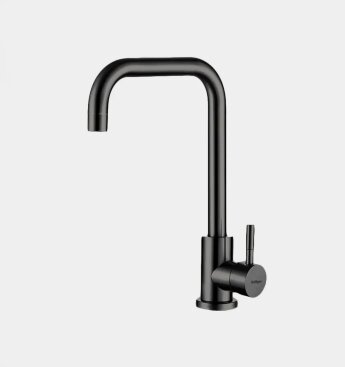 Смеситель Hoffger 363 HFG-363B для кухонной мойки, черный