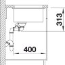 Врезная кухонная мойка Blanco Subline 340/160-U (чаша слева) шампань