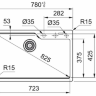 Мойка FRANKE Urban UBG 610-72 Fragranite Черный матовый, арт. 114.0634.793