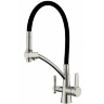 Смеситель  ZORG Sanitary ZR 338-6 YF SATIN\черный шланг