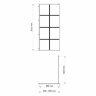 Душевая перегородка фиксированная WasserKRAFT Glan 66W39 черный профиль, 90x200 см