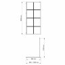 Душевая перегородка фиксированная WasserKRAFT Glan 66W44 черный профиль, 100x200 см