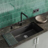 Смеситель для кухни с вытяжной лейкой Milacio MCU.561.TB Total Black